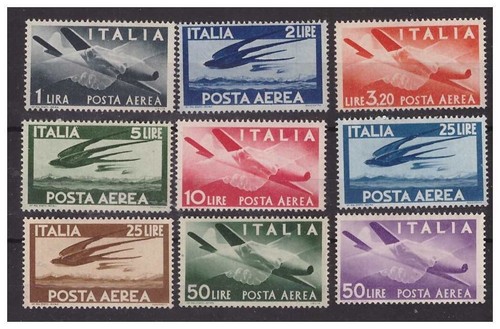 Italia 1945 posta aerea - 1945/55,