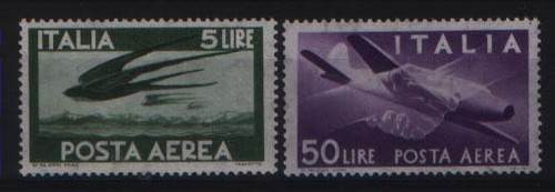 Posta aerea 1957 - 1957, valori
